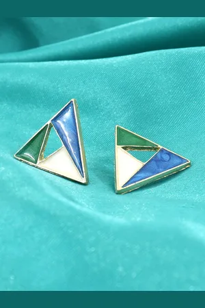Krelin Stainless Steel Triangle Shaped Stud Earrings