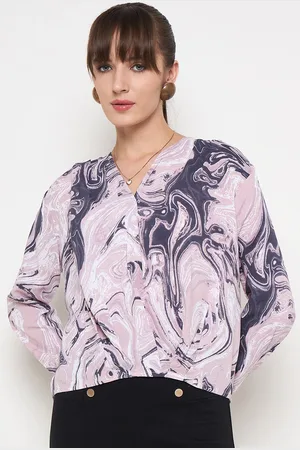 MADAME Women Floral Printed Long Sleeves Top