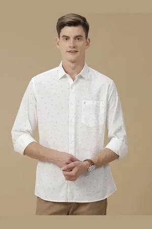 Linen Club Men Contemporary Slim Fit Abstract Printed Casual Shirt