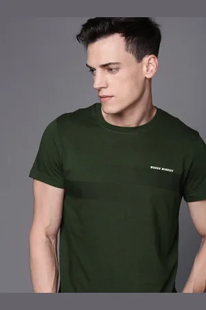 WROGN Men Green & Black Printed T-shirt