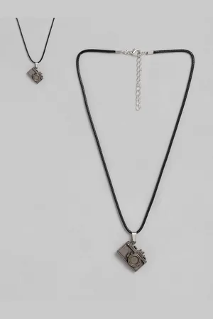 DressBerry Set of 2 Contemporary Camera Pendants with Chains