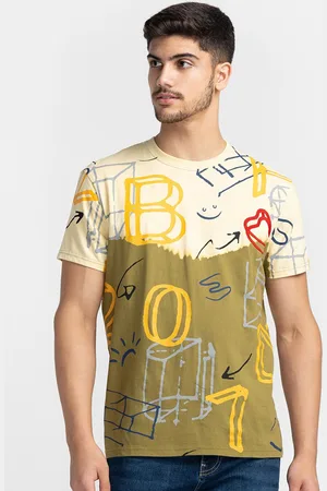 Being Human Abstract Printed Cotton T-shirt