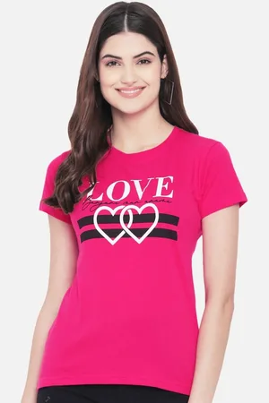 Corsica Women Regular Fit Graphic Printed Round Neck Cotton T-shirt