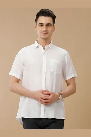 Linen Club Men Contemporary Slim Fit Solid Opaque Casual Shirt
