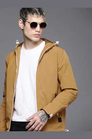 WROGN Men Mustard Solid Bomber Jacket