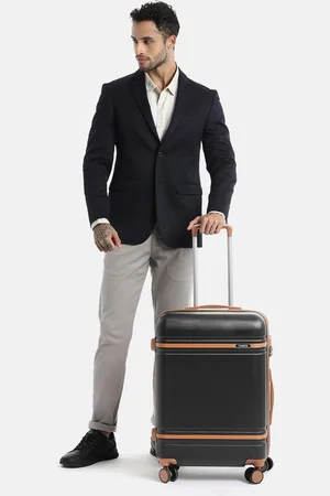 Teakwood Leathers Textured USA Hard Medium Suitcase Trolley Bag 54.6 L