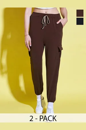 BuyNewTrend Women Relaxed High-Rise Joggers Trousers