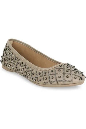marie claire Women Grey Embellished Ballerinas
