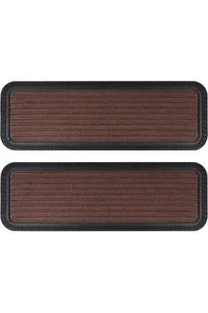BLACK GOLD Pack of 2 Brown High Water Absorbent Anti Slip Doormat