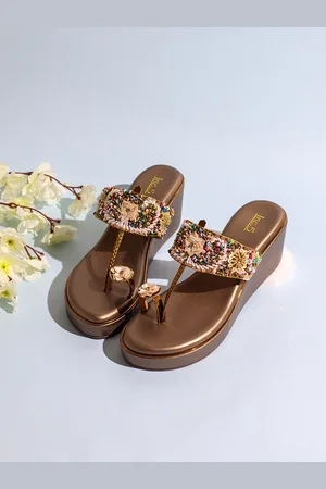 Inc 5 Embellished Ethnic Wedge Sandals
