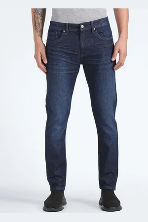Flying Machine Men Tapered Fit Light Fade Clean Look Stretchable Jeans