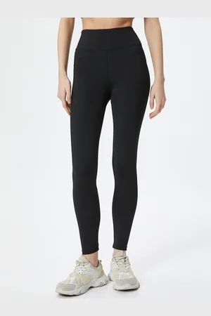 Koton Women High-Rise Ankle Length Training or Gym Tights