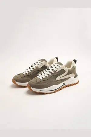 The Bear House Men Colourblocked Round Toe Lace-Ups Sneakers