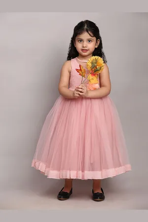Toy Balloon Kids Girls Embellished Self Design Applique Fit & Flare Maxi Dress