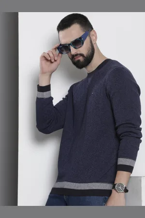 Tommy Hilfiger Knitted Dual-Tone Pure Cotton Pullover