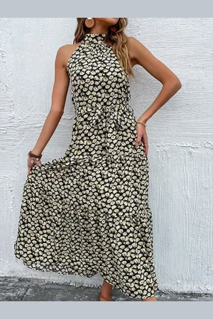 HERE&NOW Floral Print Fit & Flare Midi Dress
