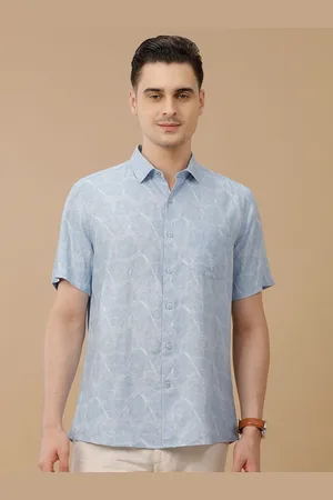 Linen Club Men Contemporary Slim Fit Floral Printed Linen Casual Shirt