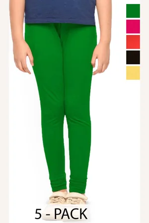 FRENCH KLEIDER Girls Pack Of 5 Churidar Length Leggings