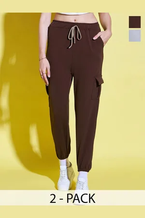 BuyNewTrend Women Relaxed High-Rise Joggers Trousers
