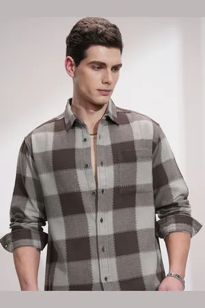 Highlander Men Opaque Checked Casual Shirt