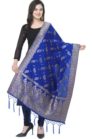 Kalini Ethnic Motifs Woven Design Zari Dupatta
