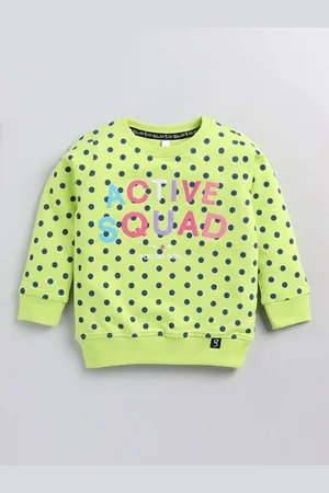 Ginie Girls Printed Long Sleeves Cotton Pullover Sweatshirt