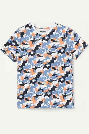 Lifestyle Boys Abstract Printed Round Neck T-shirt