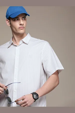 Calvin Klein Men Boxy Striped Casual Shirt