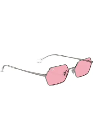 Ray-Ban Pulse Unisex UV Protected Pink Lens Rectangle Sunglasses - 0RB3728004/8455