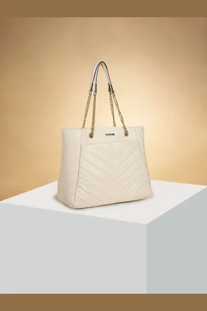 Pantaloons Colourblocked PU Oversized Swagger Shoulder Bag with Quilted