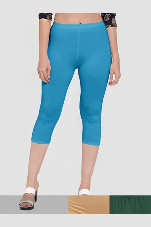 GRACIT Women Set Of 3 Solid Cotton Lycra Capris