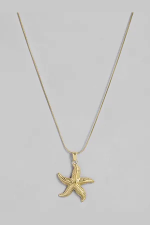 DressBerry Gold Toned Minimal Starfish Chain With Pendant