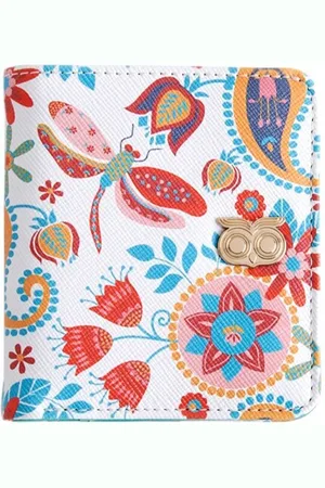 Chumbak Women White & Red Printed Two Fold Wallet
