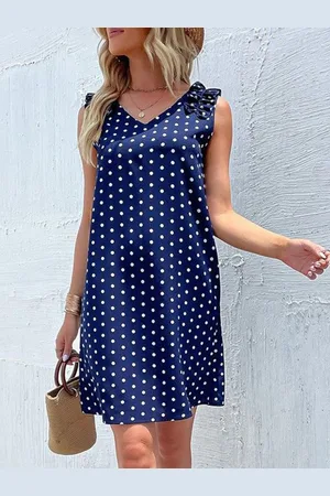 HERE&NOW Polka Dot Print A-Line Mini Dress