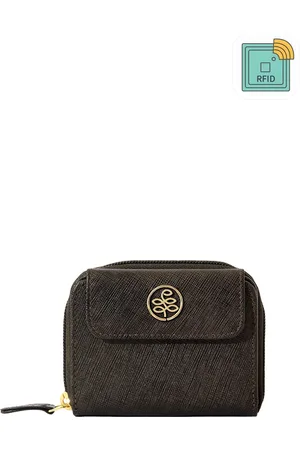Eske Women Textured Leather Three Fold Wallet