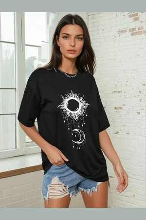 Corsica Women Graphic Printed Round Neck Relaxed Fit T-shirt