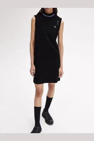 Fred Perry Women Solid Sleeveless A-Line Dress