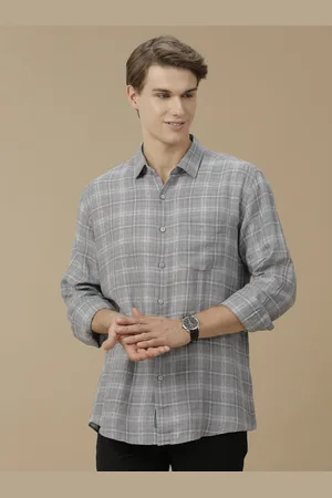 Linen Club Men Checked Contemporary Slim Fit Casual Shirt