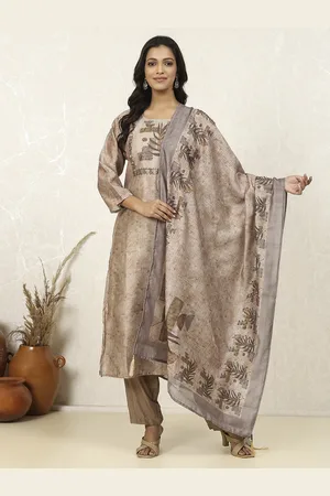 Biba Abstract Printed Sequence Unstitched Dress Material