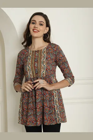 Rajnandini Floral Printed Pure Cotton Kurti