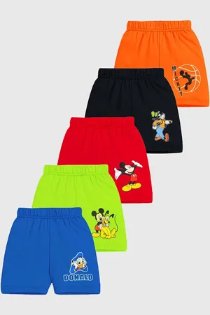 Miss and Chief Boys Pack of 5 Humour and Comic Printed Mickey & Friends Shorts