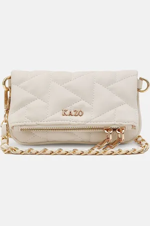 Kazo Women Quilted Solid Sling Bag with Detachable Strap