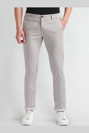 Arrow Men Mid-Rise Slim Fit Dobby Chinos Trousers