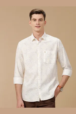 Linen Club Men Contemporary Slim Fit Floral Printed Casual Shirt