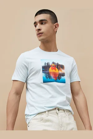 Lifestyle Men Graphic Printed Round Neck Cotton T-shirt
