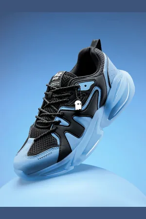 The Souled Store Urban Blaze Reverb Azure Men Colourblocked PU Sneakers