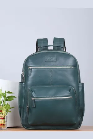 Teakwood Leathers Teakwood Men Upto 15 Inch Solid Leather Backpack