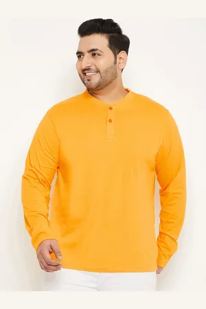 Club York Plus Size Henley Neck Cotton T-Shirt