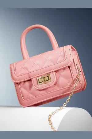 DressBerry Textured Miniature Satchel Bag with Quilted