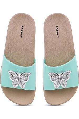 CASSIEY Women Butterfly Design Rubber Sliders